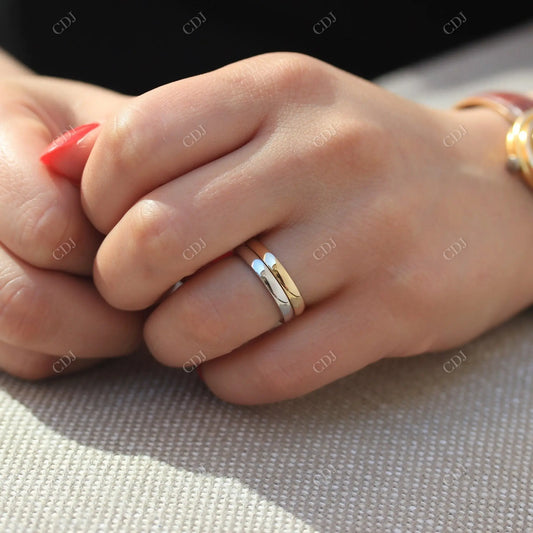 Double Plain Wedding Bands For Women  customdiamjewel 10KT Yellow Gold 