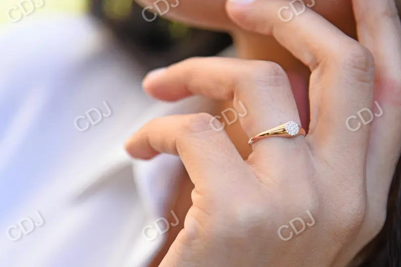 Micro Pave Setting Lab Grown Diamond Ring customdiamjewel