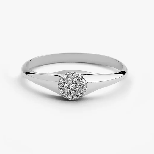 Micro Pave Setting Lab Grown Diamond Ring customdiamjewel Sterling Silver White Gold VVS-EF