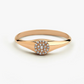 Micro Pave Setting Lab Grown Diamond Ring customdiamjewel Sterling Silver Rose Gold VVS-EF