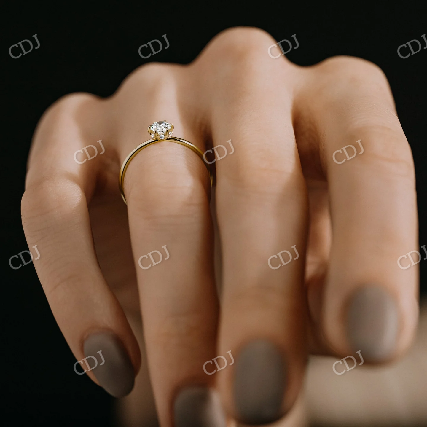 0.30CT Solitaire Round Cut Moissanite Engagement Ring  customdiamjewel   