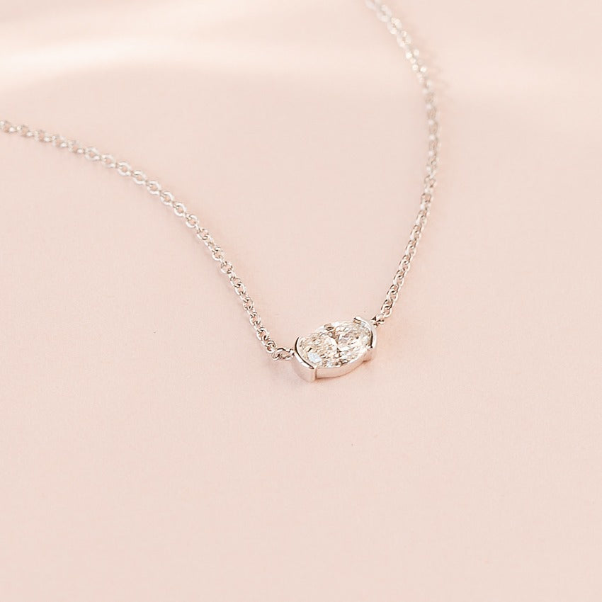 0.45CTW East West Diamond Necklace