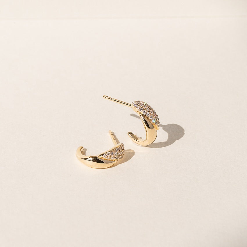0.18CTW Dome Diamond Earrings