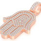 2.00CTW Cluster Diamond Hamsa Pendant  customdiamjewel   