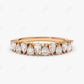 0.67CTW Pear Shape Half Eternity Lab Grown Diamond Wedding Band  customdiamjewel Sterling Silver Rose Gold VVS-EF