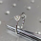 0.15CTW Trillian Shape CVD Diamond Solitaire Engagement Ring  customdiamjewel   