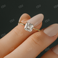 1.5CTW Asscher Cut Moissanite Wedding Ring  customdiamjewel   