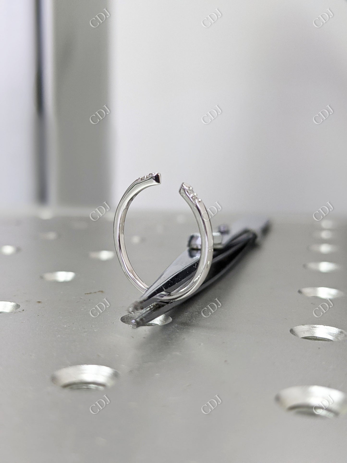 0.05CT Simple Diamond Cuff Ring  customdiamjewel   