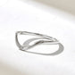 0.02CT Curved Real Diamond Solitaire Wedding Band