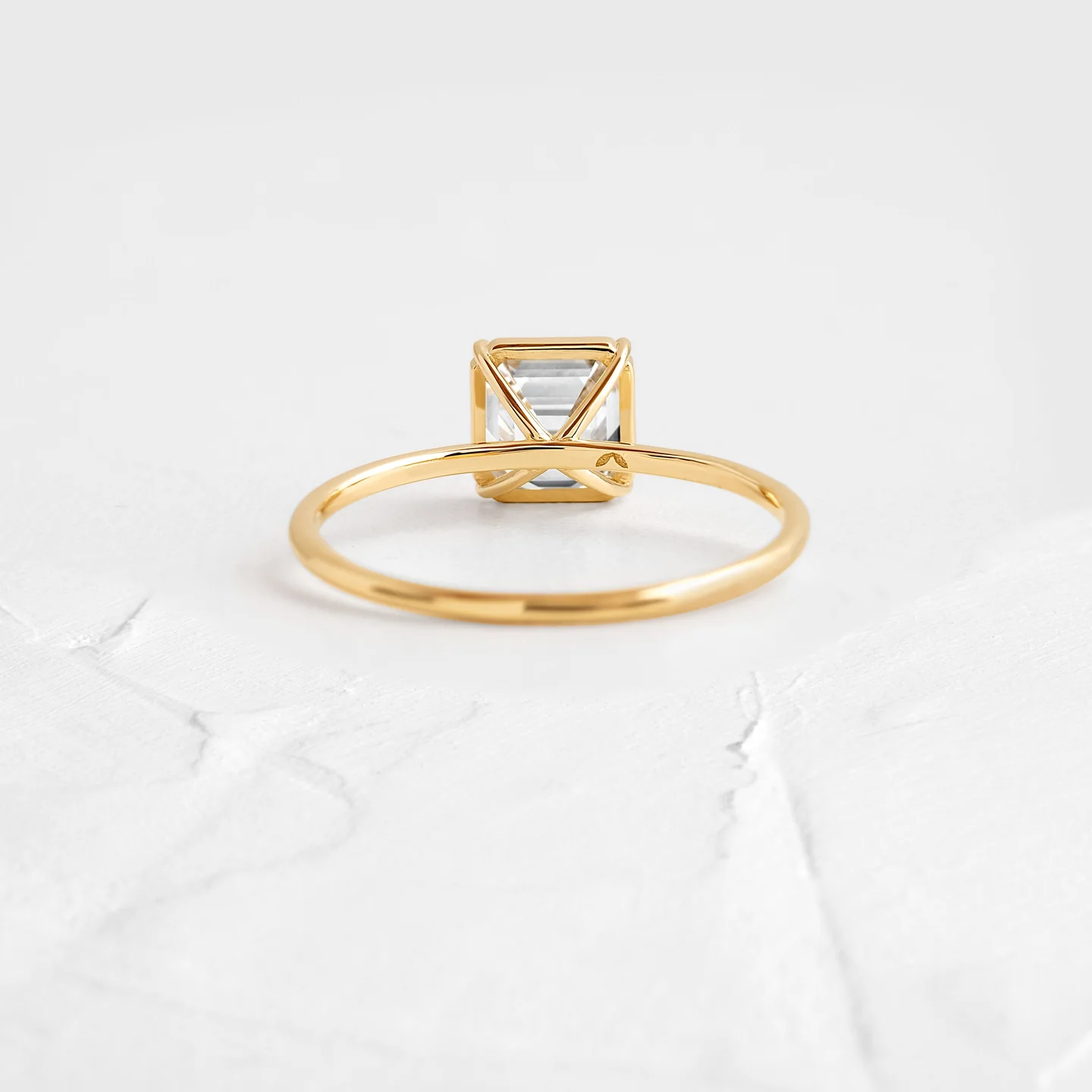 1.5CTW Asscher Cut Moissanite Wedding Ring  customdiamjewel   