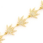 1.75CTW Diamond Cannabis Leaf Bracelet  customdiamjewel   