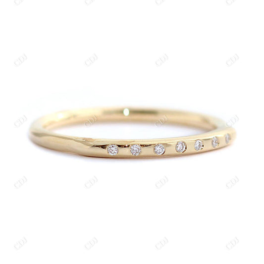 Flush Setting 0.035CTW Diamond Wedding Band  customdiamjewel 10KT Yellow Gold VVS-EF