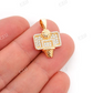 Antique Design Basketball Hoop Diamond Gold Pendant customdiamjewel