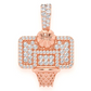 Antique Design Basketball Hoop Diamond Gold Pendant customdiamjewel