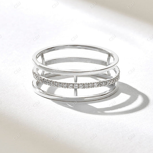 0.56CTW Pave Natural Diamond Fidget Ring  customdiamjewel 10KT White Gold VVS-EF