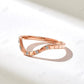 0.05CTW Diamond Square Pattern Arch  Wedding Band  customdiamjewel 10KT Rose Gold VVS-EF