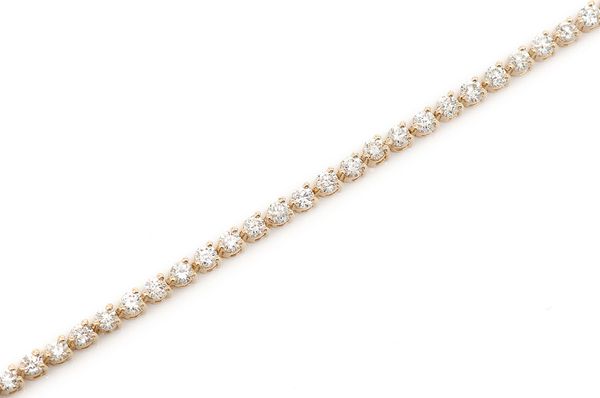 Customised Yellow Gold Prong Set Tennis Bracelet hip hop jewelry customdiamjewel   