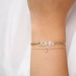 Moissanite 14K Yellow Gold Letter Diamond Bracelet  customdiamjewel   