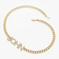 14k gold Cuban Link Natural Diamond Name Bracelet  customdiamjewel   