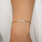 14k gold Cuban Link Natural Diamond Name Bracelet  customdiamjewel   