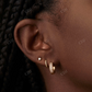 0.178CTW Lab Grown Pave Diamond Bold Hoops  customdiamjewel   