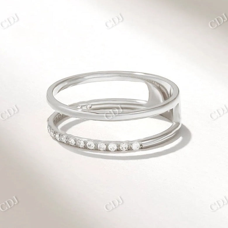 0.16CTW Round Lab Grown Diamond Enhance Wedding Band  customdiamjewel 10KT White Gold VVS-EF