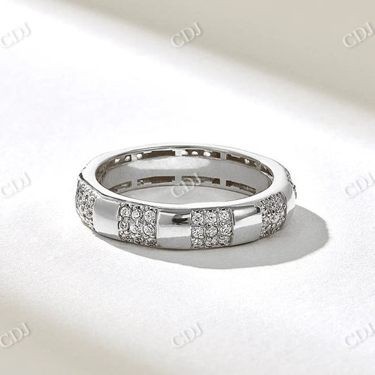 0.81CTW Dome Style Diamond Wedding Band  customdiamjewel 10KT White Gold VVS-EF