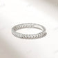 0.07 CTW Round Cut Lab Grown Diamond Eternity Chain Set Wedding Ring  customdiamjewel 10KT White Gold VVS-EF
