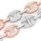Two Tone Mariner Cuban Link Chain Necklace  customdiamjewel   