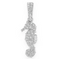 White Round Diamond Seahorse Pendant customdiamjewel