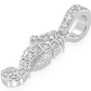 White Round Diamond Seahorse Pendant customdiamjewel