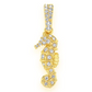 White Round Diamond Seahorse Pendant customdiamjewel