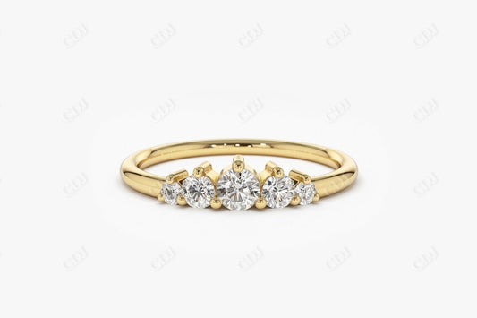 0.30CTW Lab Grown Round Diamond Wedding Band  customdiamjewel Sterling Silver Yellow Gold VVS-EF