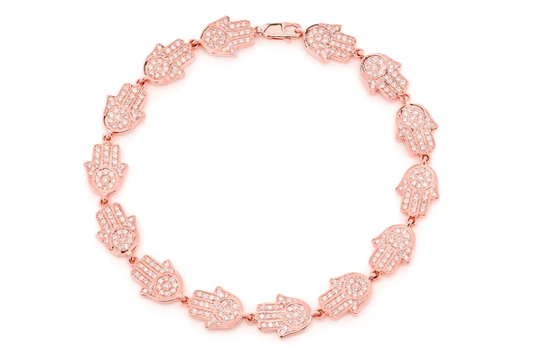 2.75CTW Hamsa Eternity Diamond Bracelet  customdiamjewel   