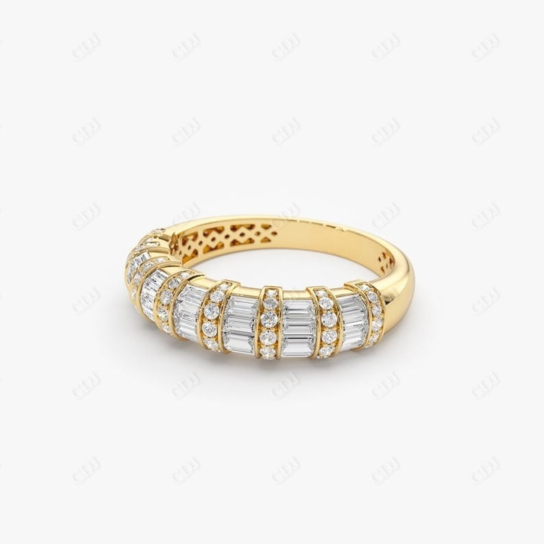 0.80CTW Lab Grown Baguette Diamond Women's Wedding Band  customdiamjewel   