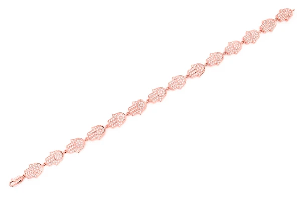 2.75CTW Hamsa Eternity Diamond Bracelet  customdiamjewel   