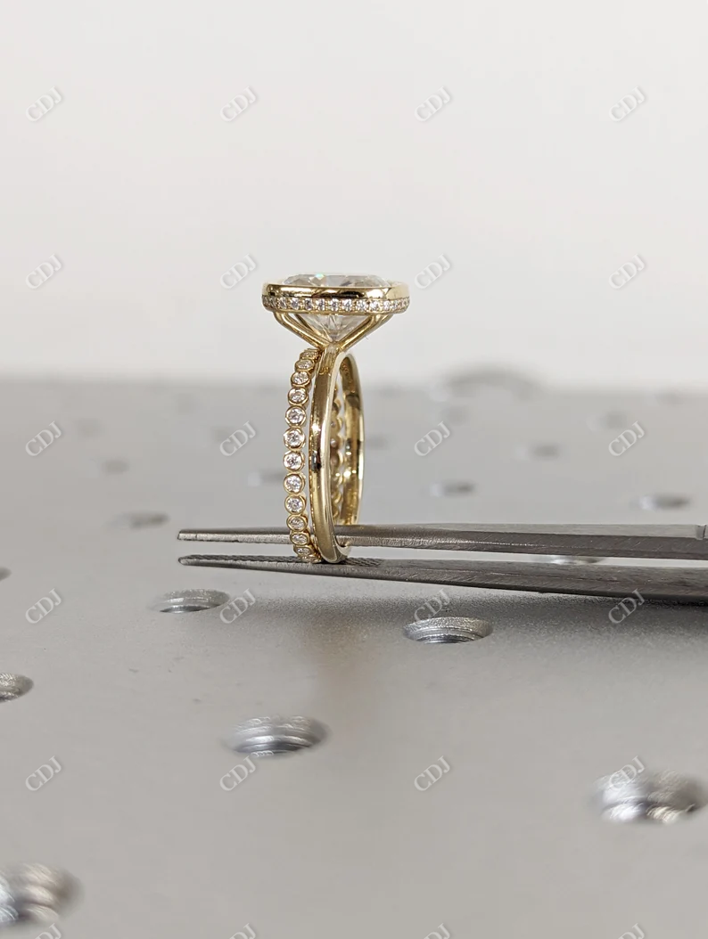 0.30CTW Round Moissanite Bezel Set Eternity Wedding Ring  customdiamjewel   