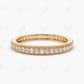 0.58CTW Lab Grown Diamond Milgrain Wedding Band  customdiamjewel Sterling Silver Rose Gold VVS-EF