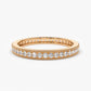 0.58CTW Round Cut Natural Diamond Micro Pave Full Eternity Band  customdiamjewel 10 KT Solid Gold Rose Gold VVS-EF