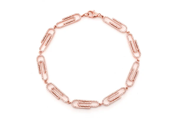1.85CTW Diamond Paper Clip Bracelet  customdiamjewel   