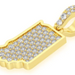 0.33CTW Indiana State Diamond Hip Hop Pendant  customdiamjewel   