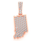 0.33CTW Indiana State Diamond Hip Hop Pendant  customdiamjewel   