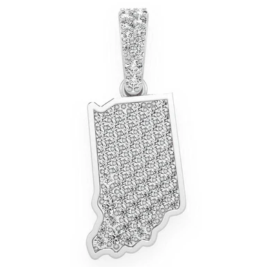 0.33CTW Indiana State Diamond Hip Hop Gold Pendant customdiamjewel