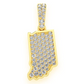0.33CTW Indiana State Diamond Hip Hop Pendant  customdiamjewel   