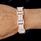 2 Row Baguette & Round Diamond Bracelet  customdiamjewel   