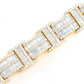 2 Row Baguette & Round Diamond Bracelet  customdiamjewel   