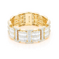 2 Row Baguette & Round Diamond Bracelet  customdiamjewel   