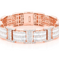 2 Row Baguette & Round Diamond Bracelet  customdiamjewel   