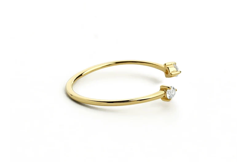 0.08CTW Dual Lab Grown Diamond Cuff Wedding Ring  customdiamjewel   