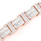 2 Row Baguette & Round Diamond Bracelet  customdiamjewel   